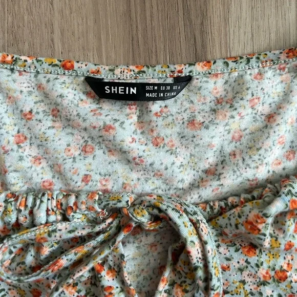 shein floral tie top - Picture 4 of 4